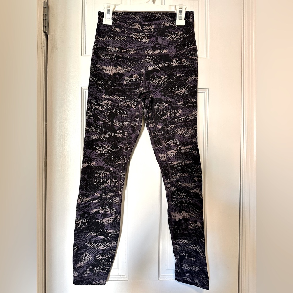 Lululemon Align Leggings - Rip Wave Purple Thunder Black